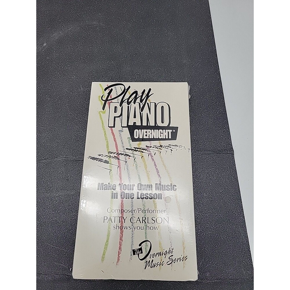 Play The Piano Overnight VHS Tape Patty Carlson Music Lesson 1987 New SEALED